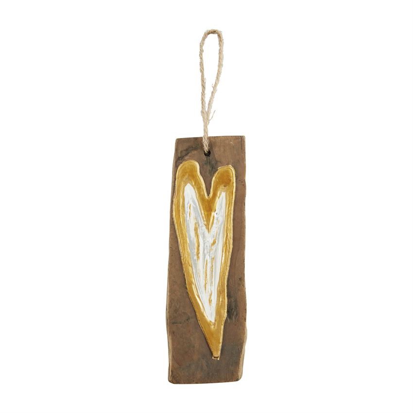 Gold Reclaimed Wood Ornaments
