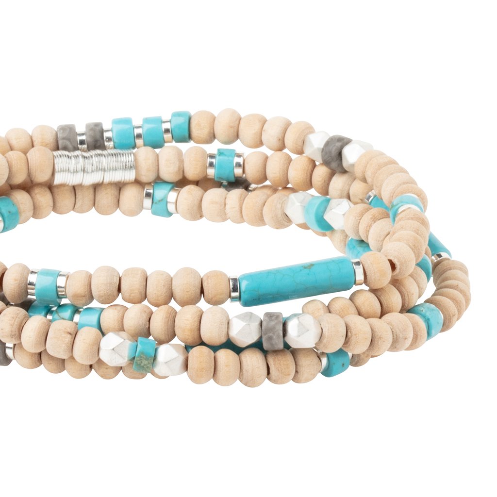 Scout Wrap - Wood, Stone & Metal Wrap - Turquoise/Silver