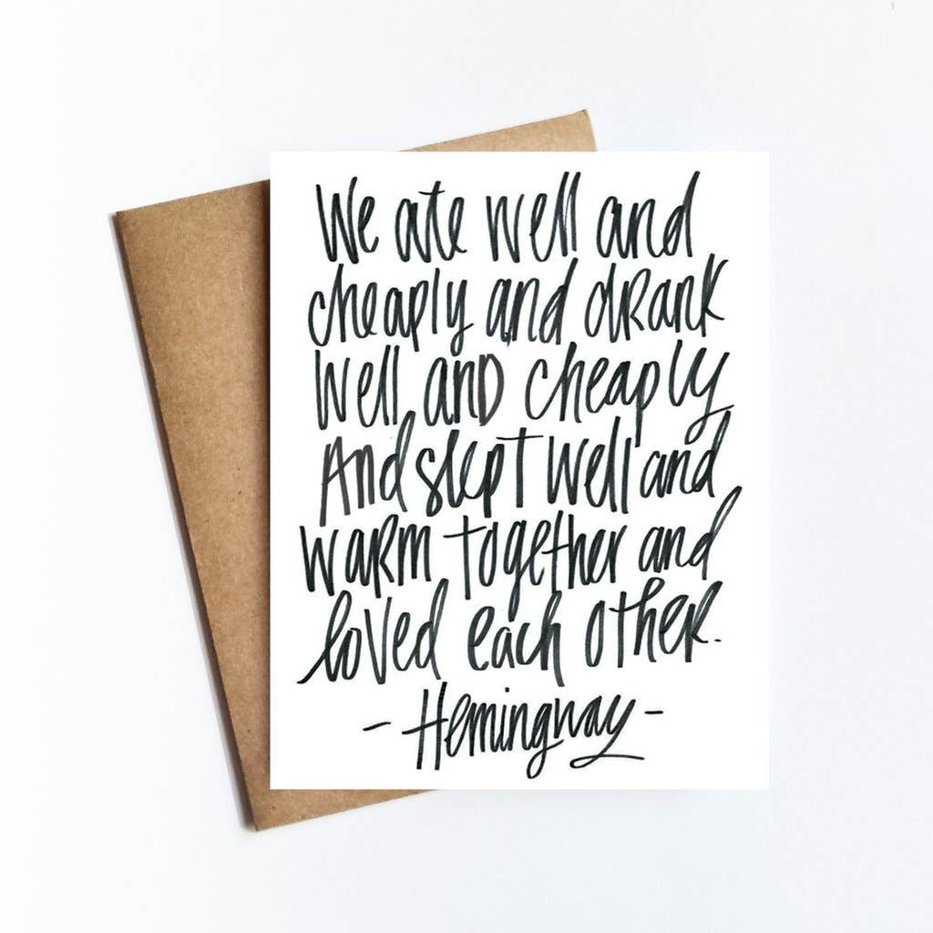 Hemingway Quote Card