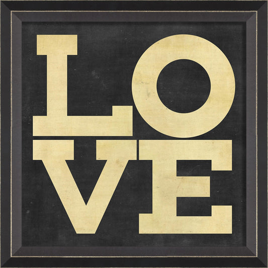 Love White on Black Wall Art