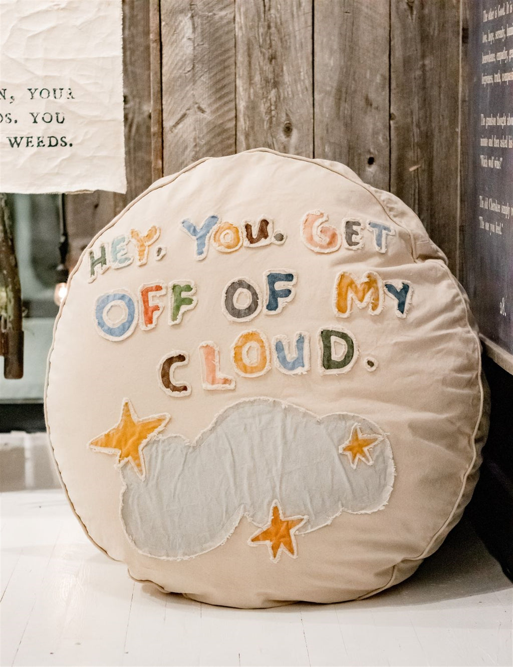 Get Off My Cloud Floor Pouf