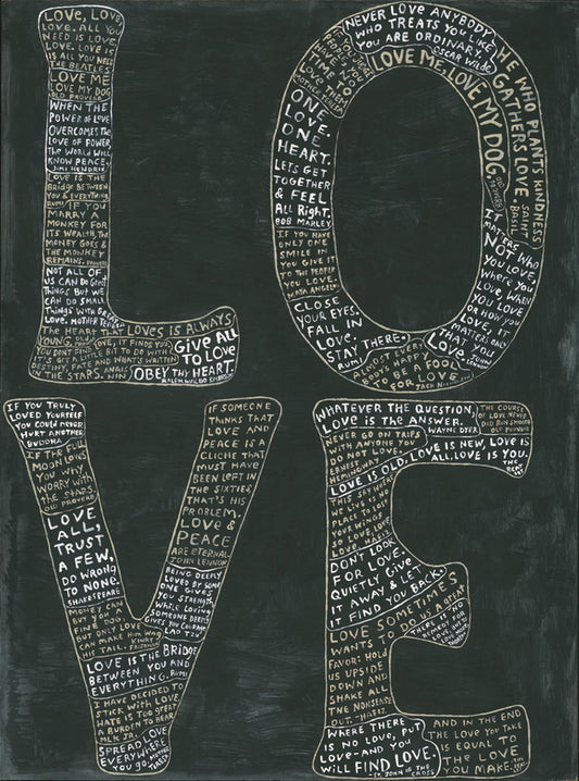 L-O-V-E Art Prints, Black