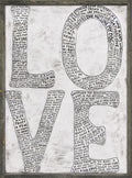 Framed L-O-V-E Art Prints, White