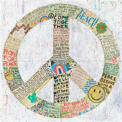Ultra Four Panel Choose Peace in White