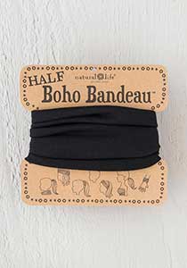 Half Bandeau Solid Black