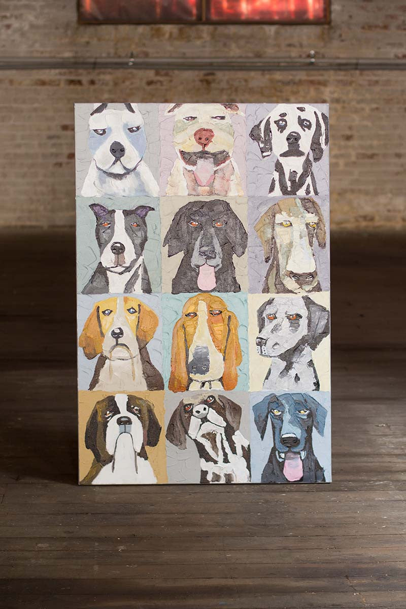 Emotional Dogs Oil Painting