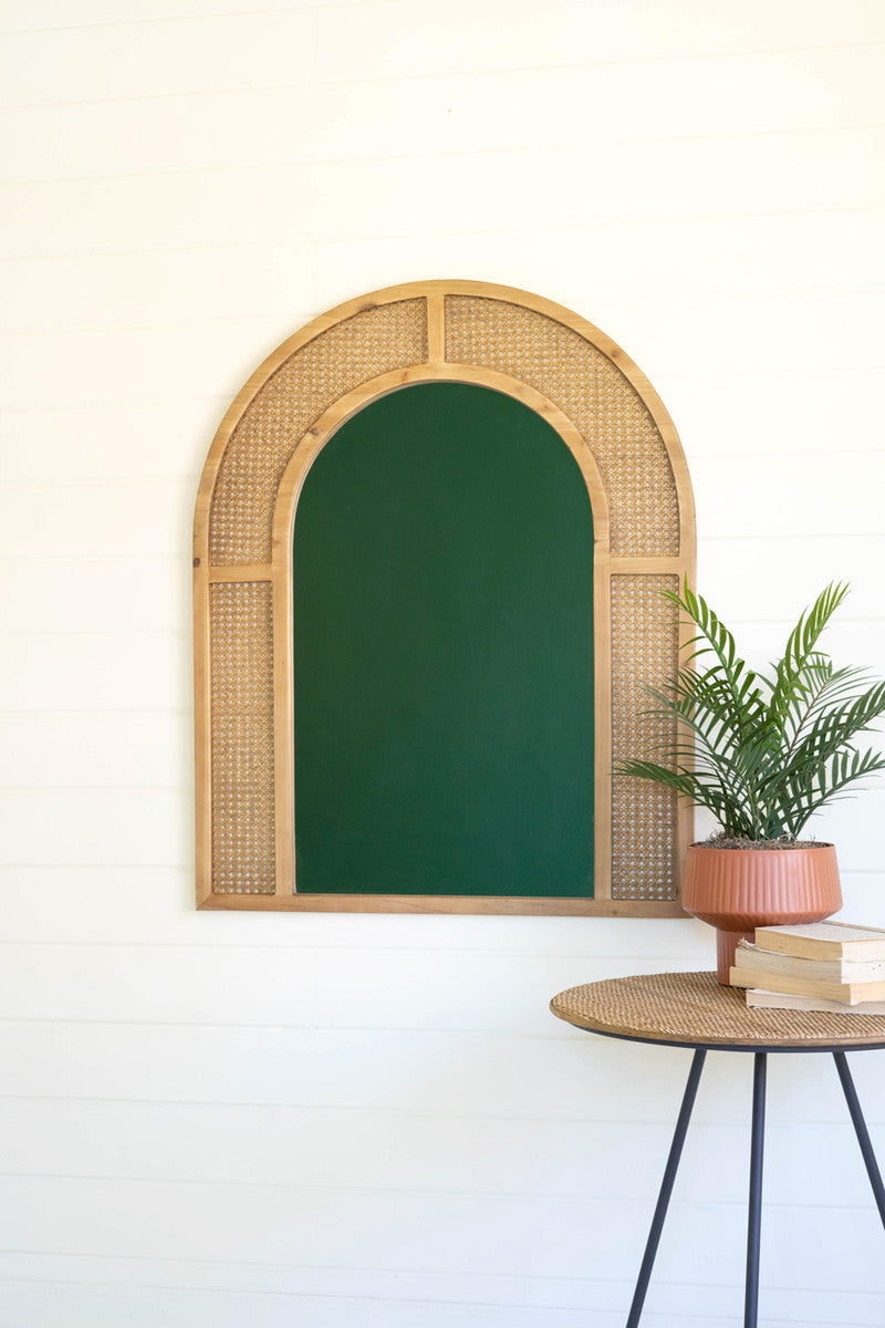 Woven Arched Rattan Mirrors