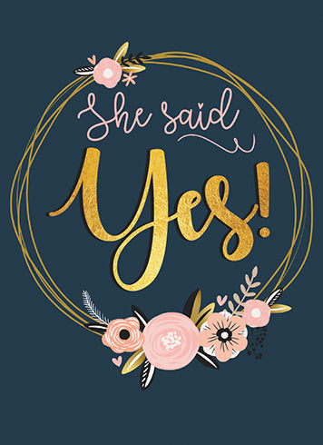 Yes Ring Engagement Card