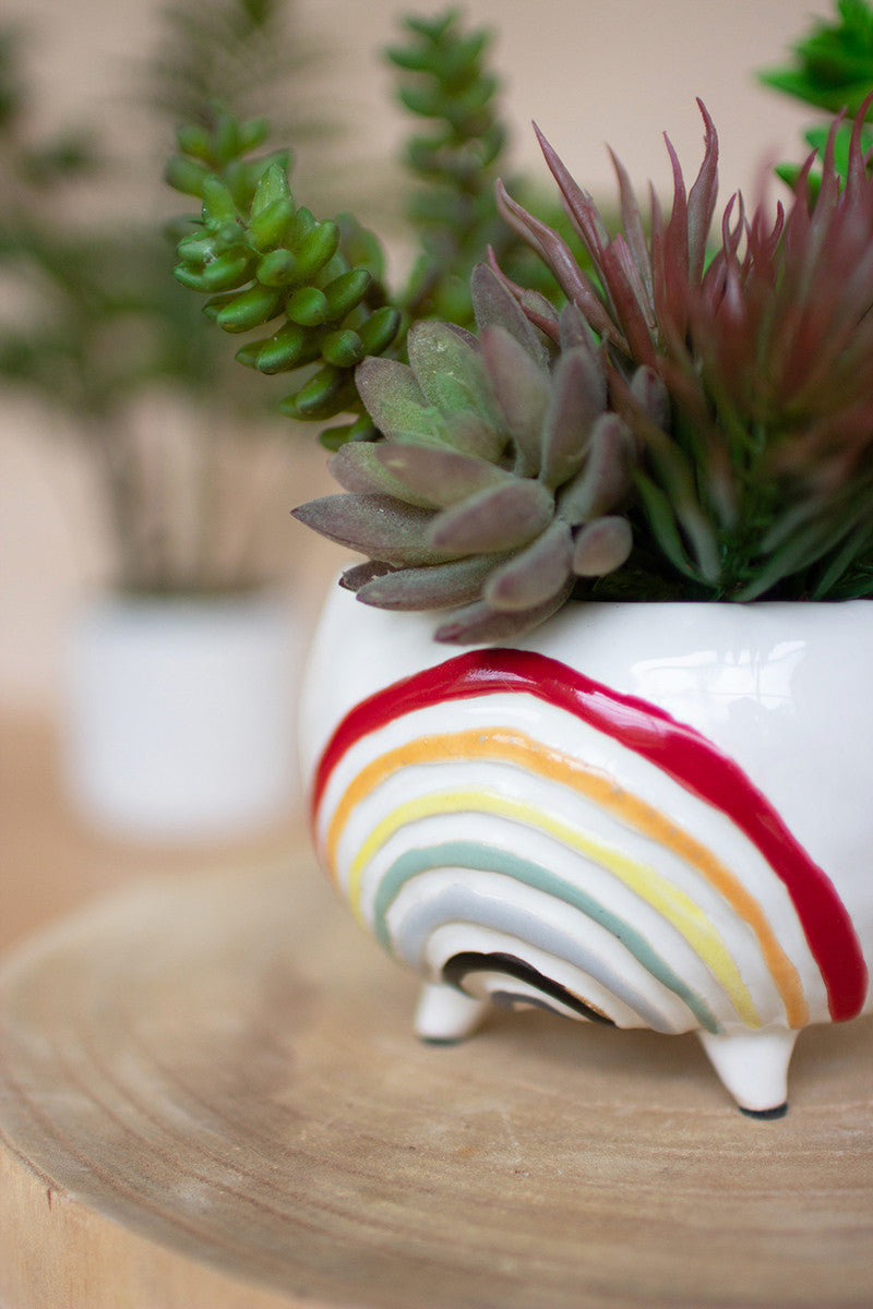 Ceramic Rainbow Planters