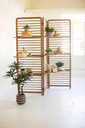 Wooden Screen Folding Shelving Unit