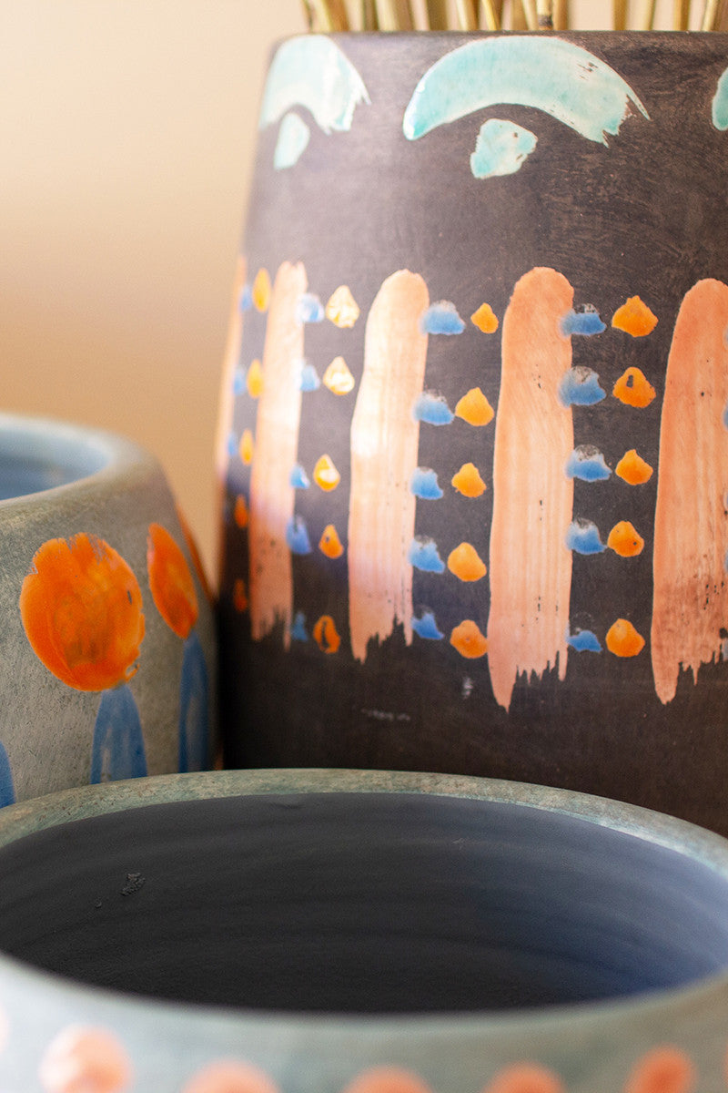 Hand-Painted Colorful Ceramic Vases