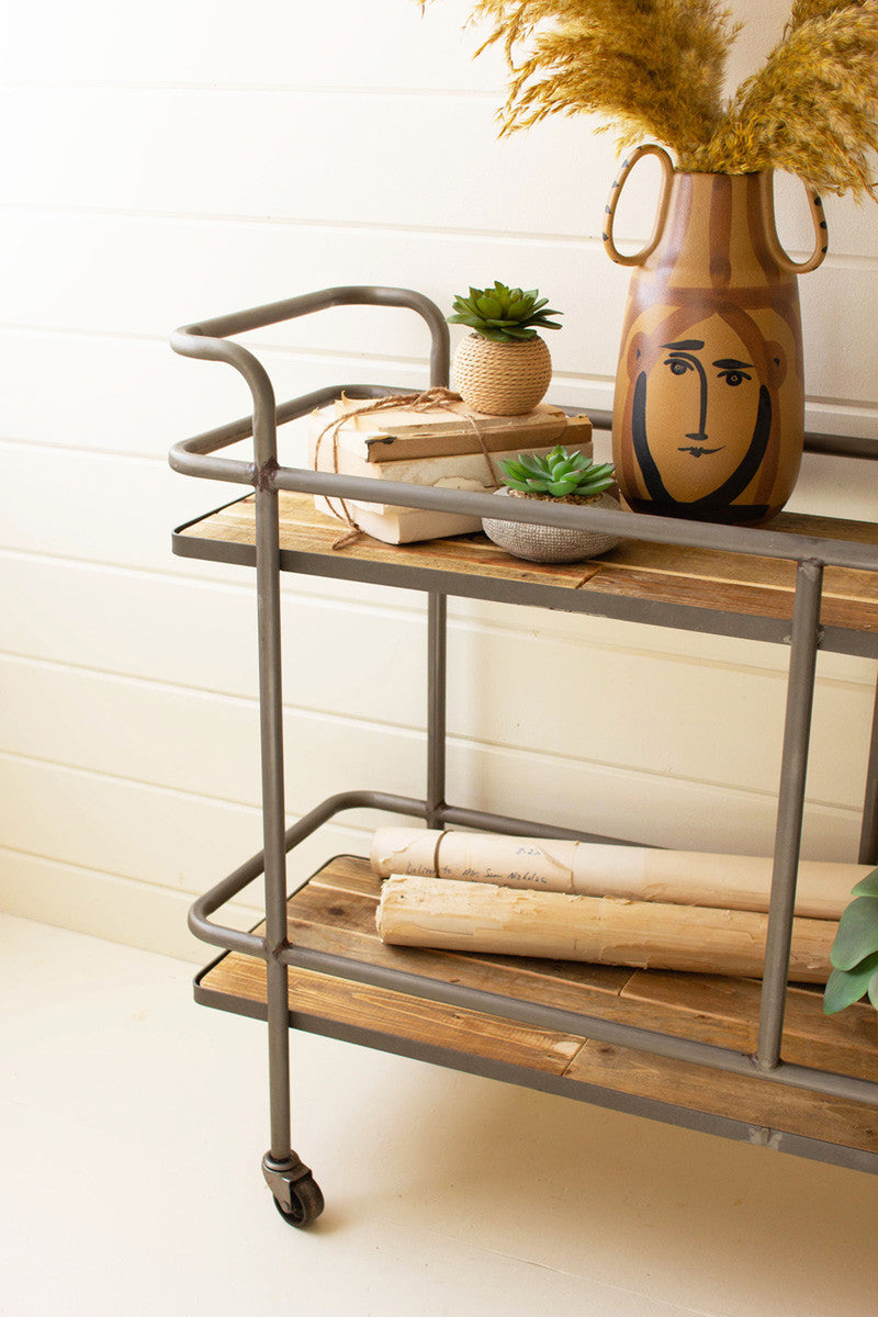 Rolling Wood & Iron Cart