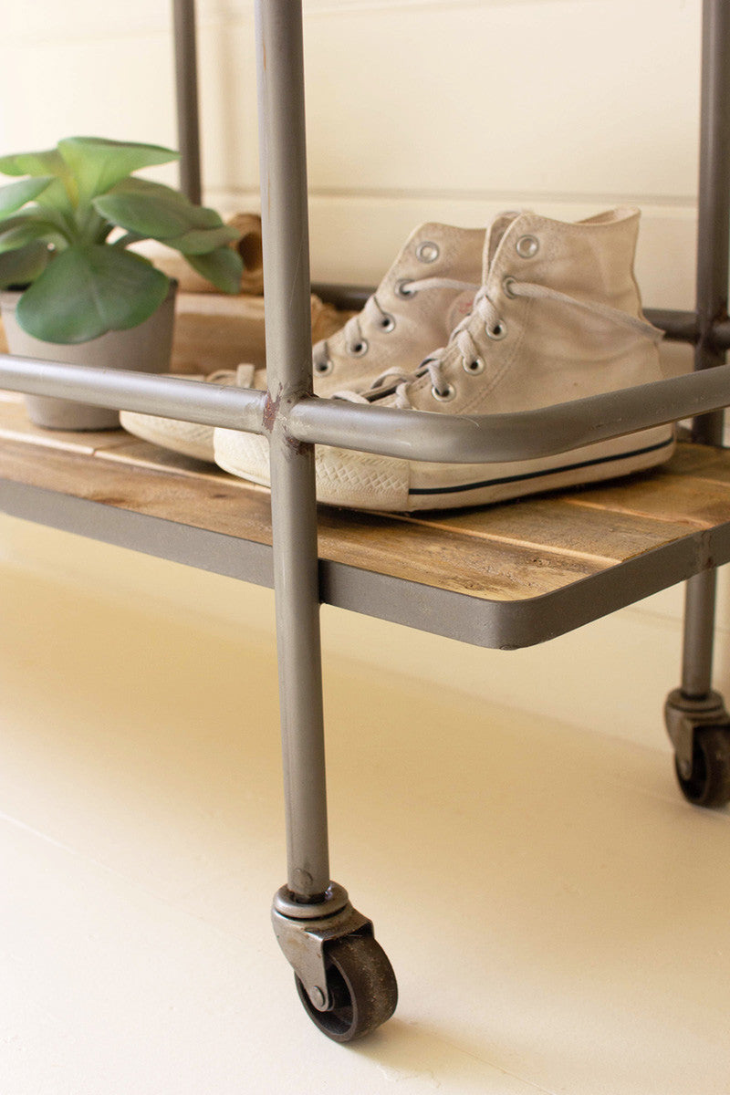 Rolling Wood & Iron Cart