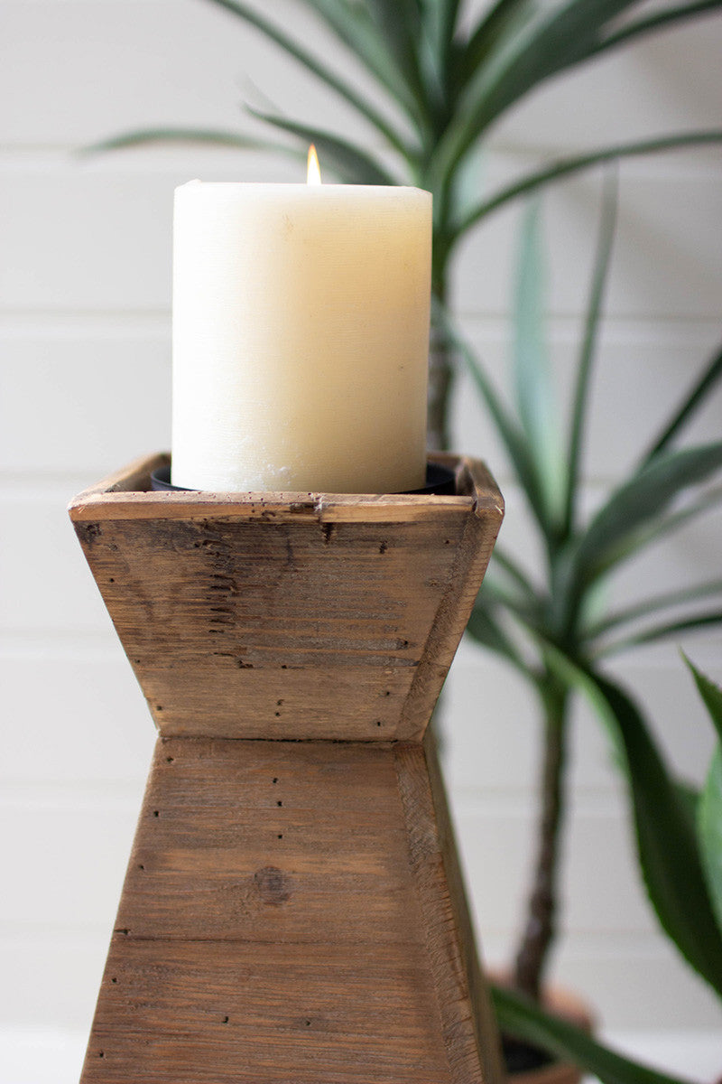 Recycled Wood Candle Towers