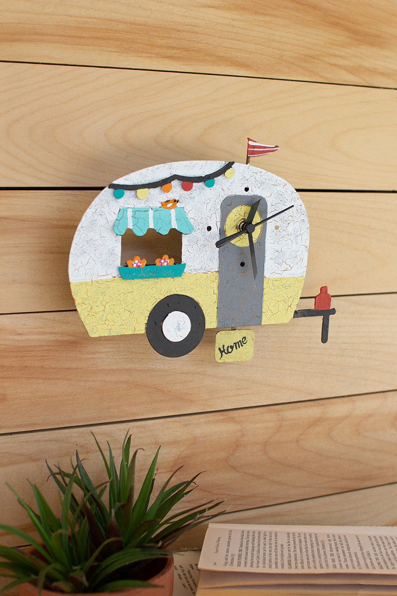 Hand-Painted Camper Clock