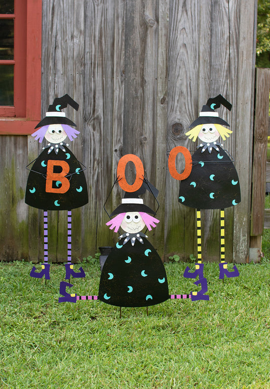 Boo Witches Yard Art