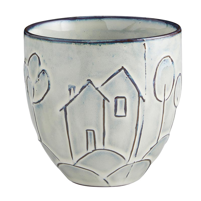 Abstract Carved House Pots