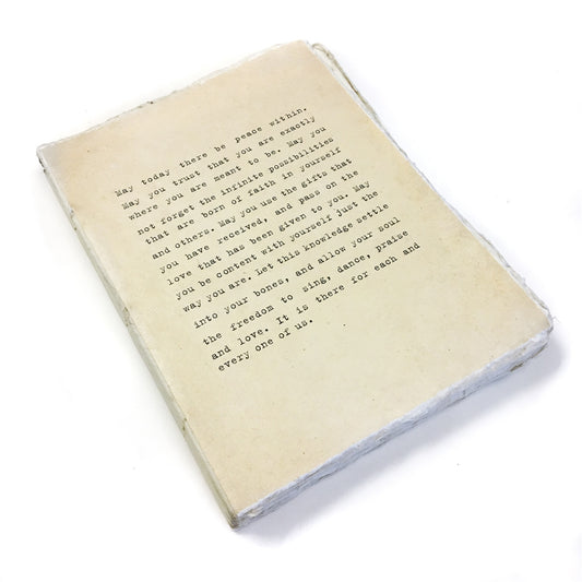 May Today There Be Peace Within Deckled Edge Notebook, 6" x 8"