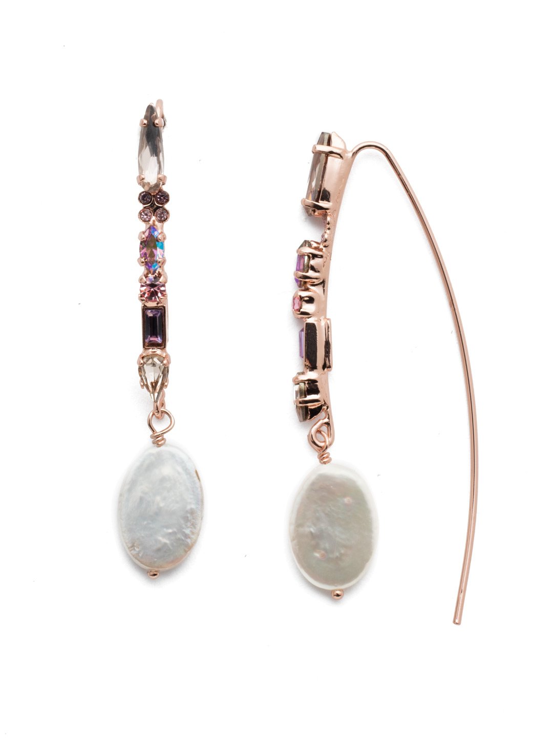 Paris Dangle Earrings-Lavender Peach