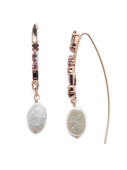 Paris Dangle Earrings-Lavender Peach