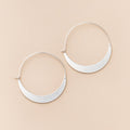 Sterling Silver Crescent Hoop