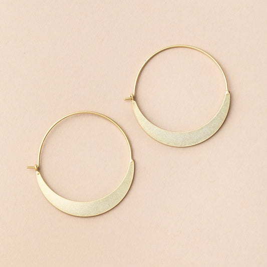 Gold Vermeil Crescent Hoop