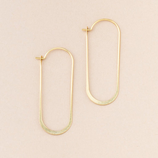 Gold Vermeil Cosmic Oval Earring