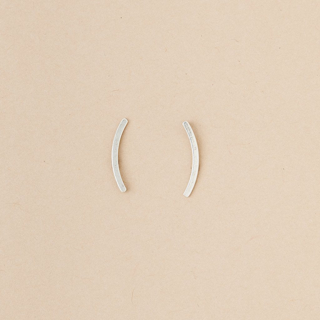 Silver Comet Curve Earring