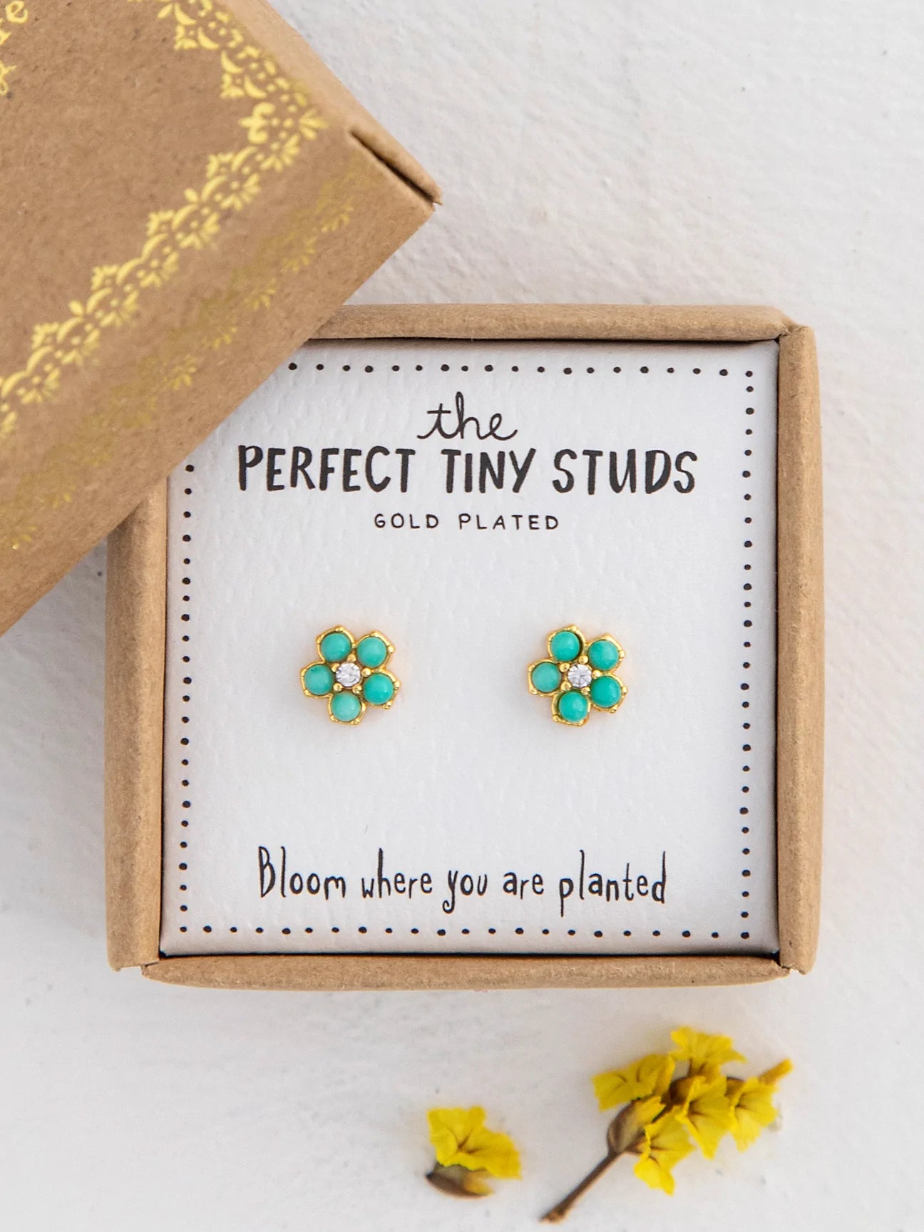 Perfect Tiny Stud Earrings-Daises