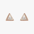 Gemstone Triangle Stud Earrings