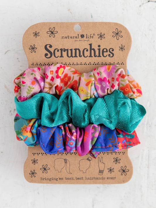 Set Of 3 Scrunchies-Rainbow
