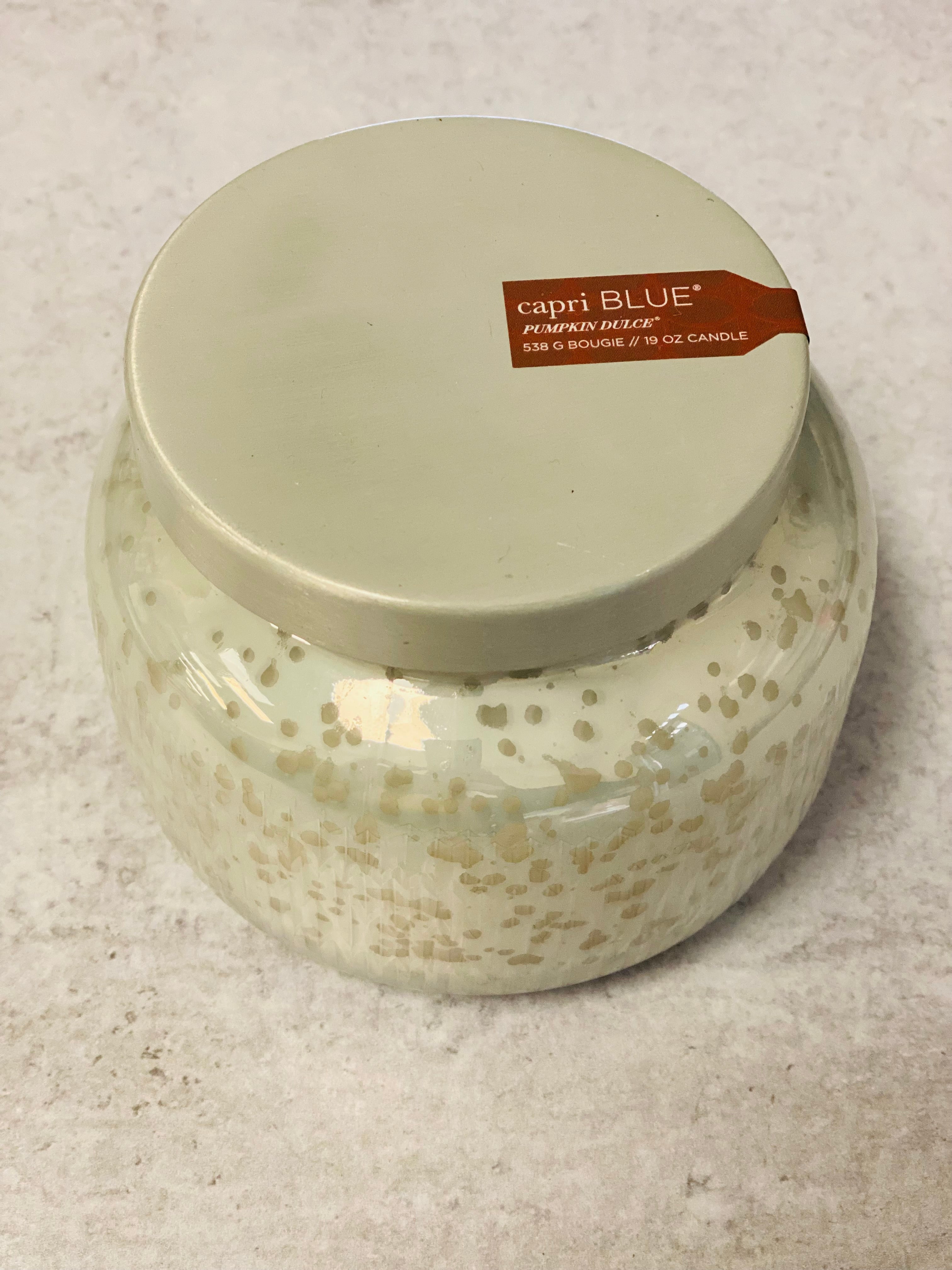 Capri Blue Pumpkin Dulce Mercury Etched Candle Signature Jar Kennedy