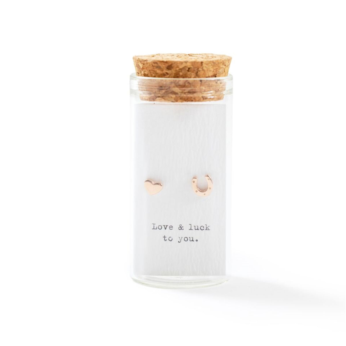 Heart & Horseshoe - Message in a Bottle Earrings