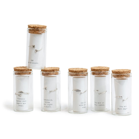 Message in a Bottle Rings-6 Styles