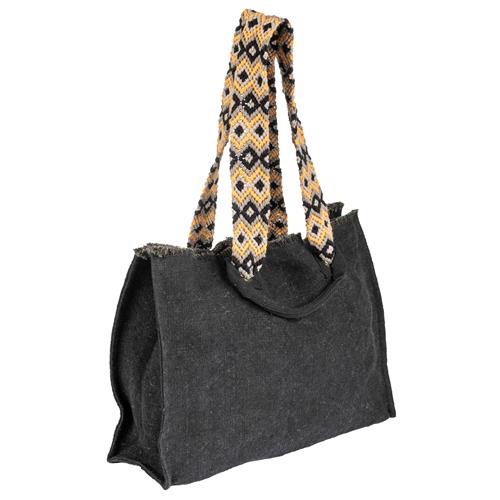 HandWoven Strap Tote, Black Kennedy Sue Gift & Home