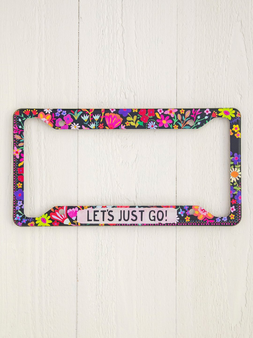 Let's Just Go License Plate Frame
