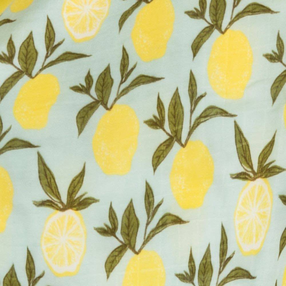 Lemon Organic Cotton Muslin Burp Cloth Set