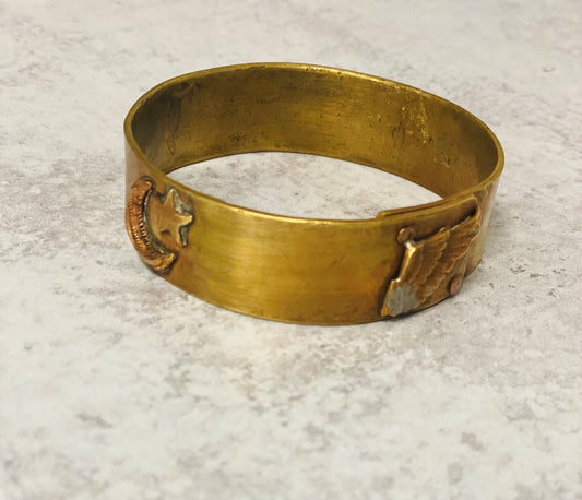Handmade Moon, Star, & Angel Wing Bangle