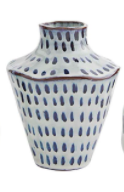 Navy Pattern Vases
