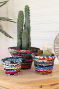 Multi-Color Coiled Kantha Bowls