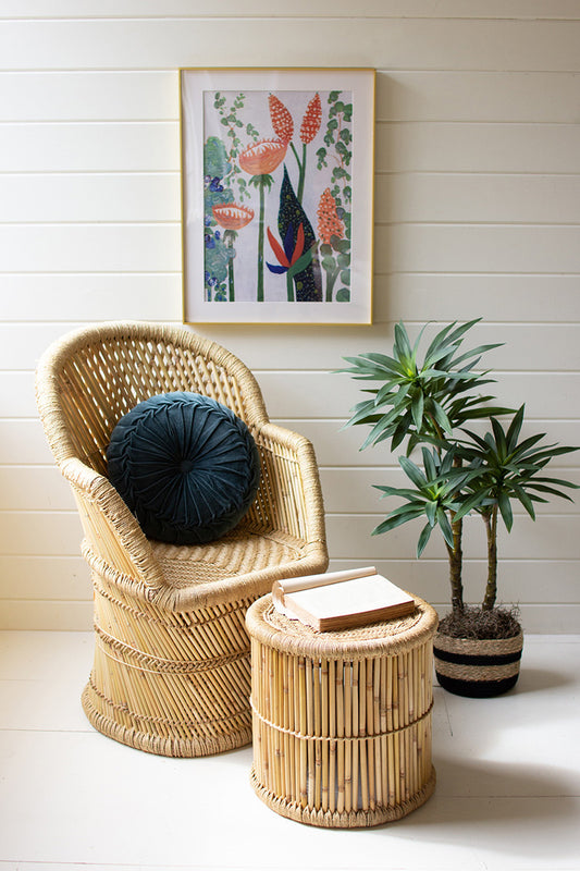 Bamboo Arm Chair & Stool
