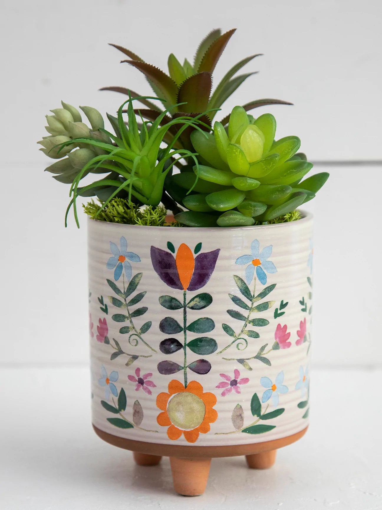Artisan Terracotta Indoor Planter, Medium - Folk Flower