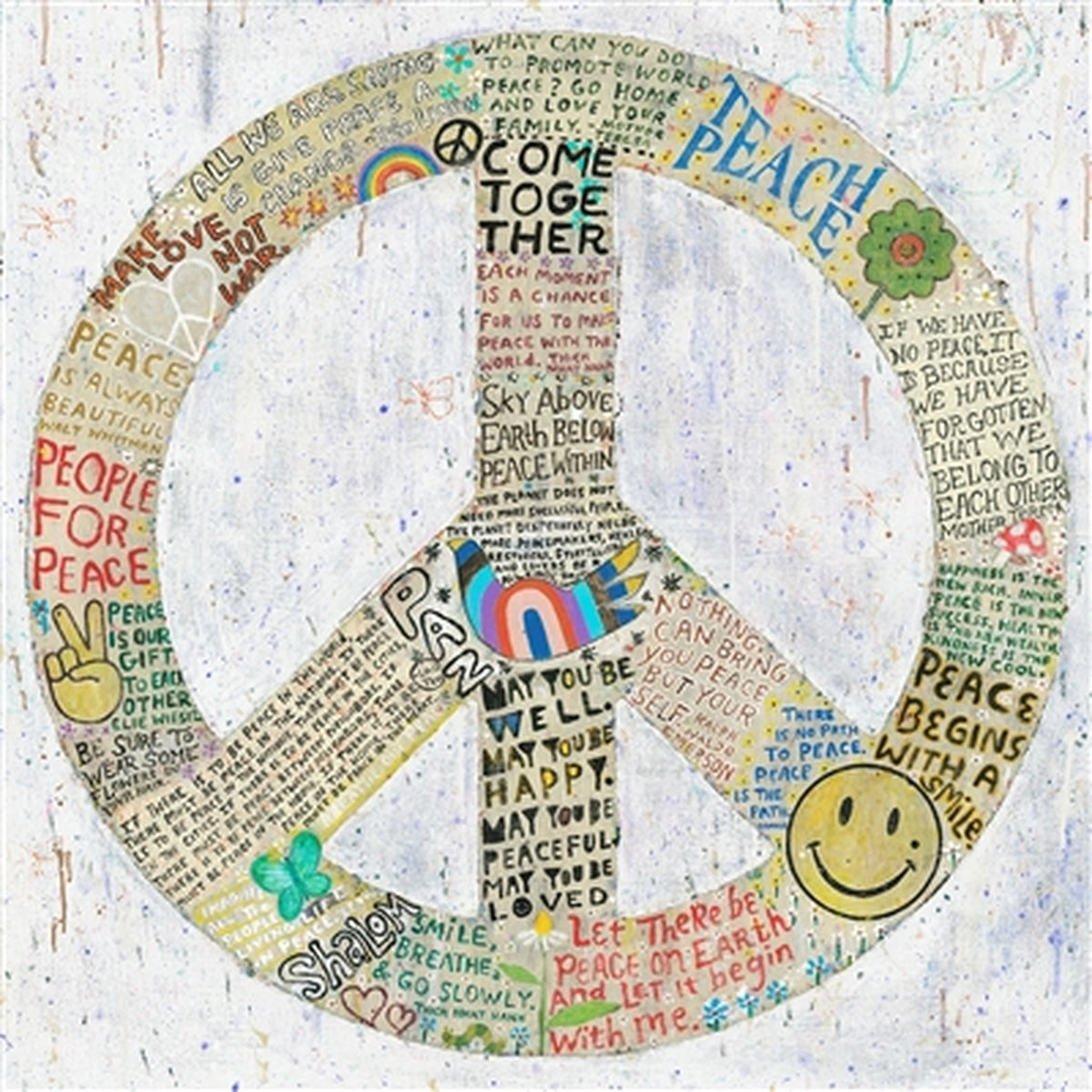 Choose Peace Art in White