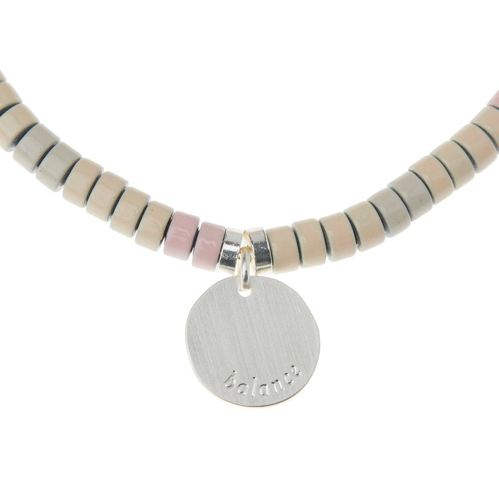 Silver & Gold and Moonstone Stone Intention Charm Bracelet