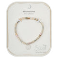 Silver & Gold and Moonstone Stone Intention Charm Bracelet
