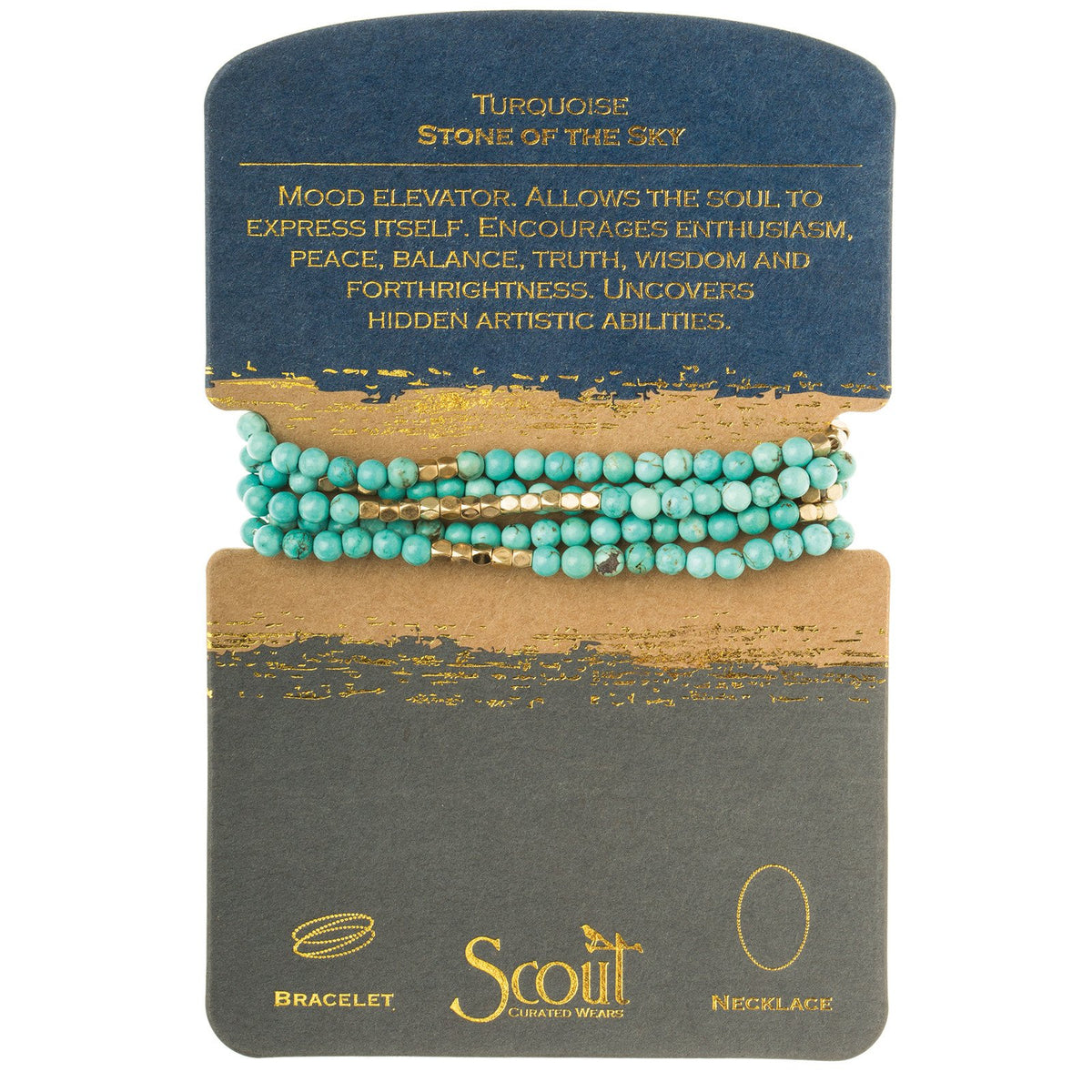 Stone Wrap: Turquoise + Gold: Stone of the Sky