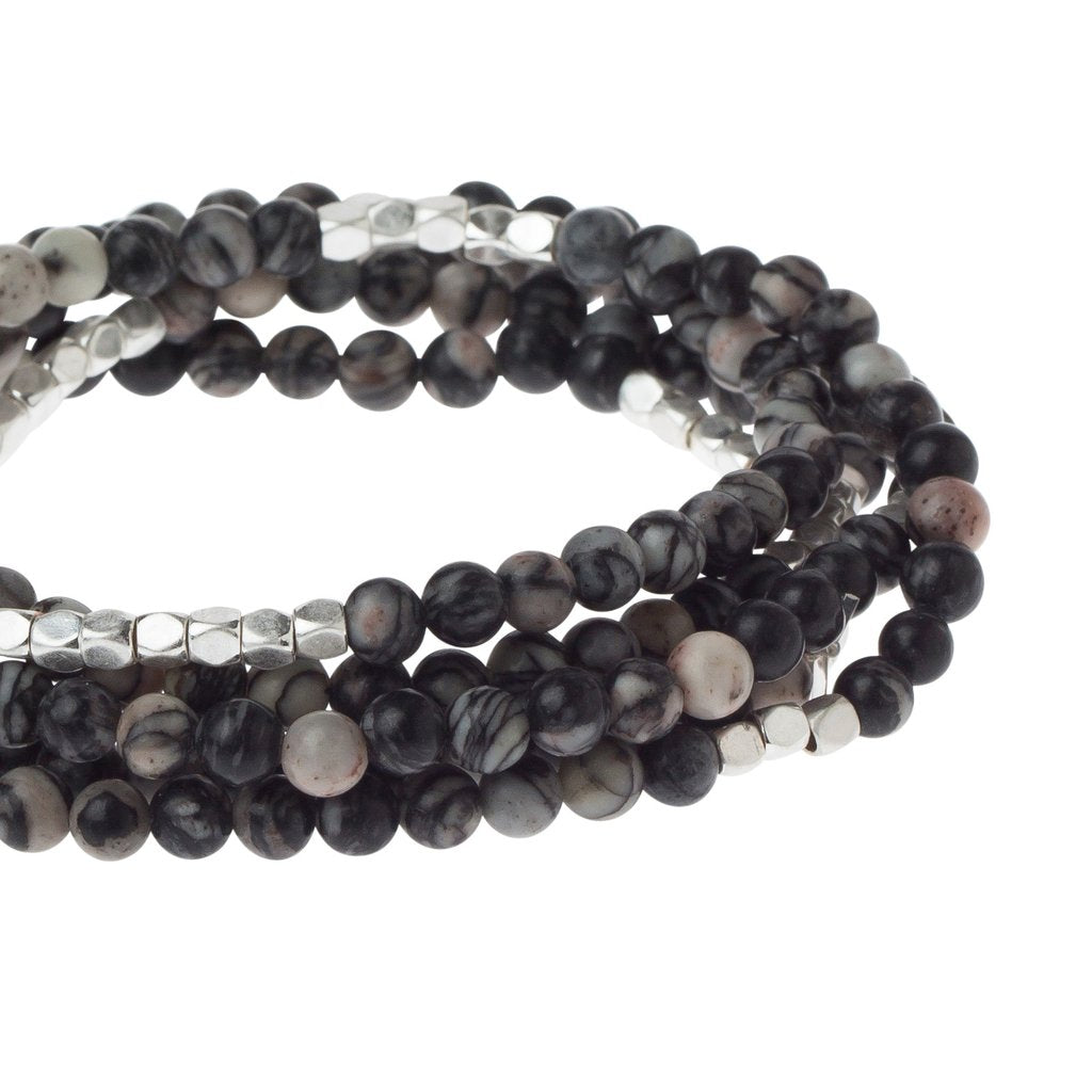Stone Wrap: Black Network Agate -Stone of Inner Stability