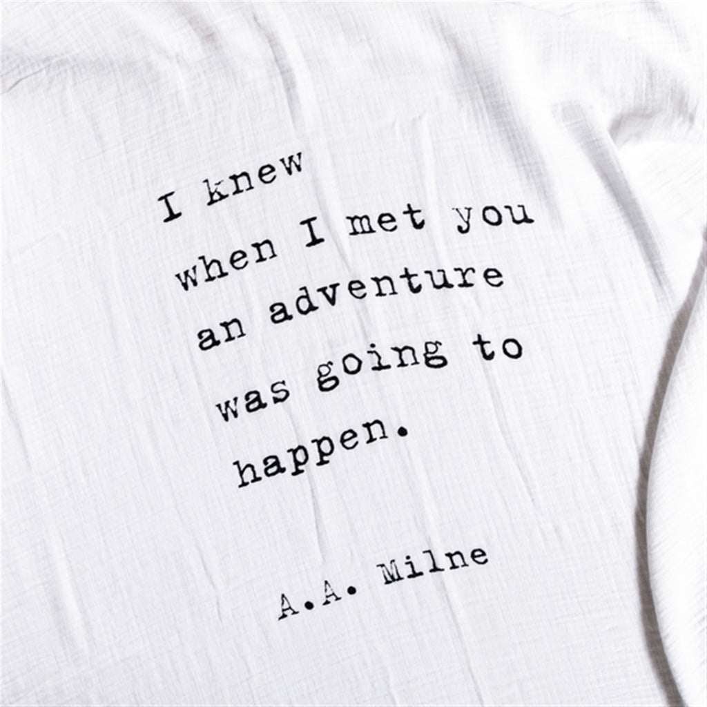 I Knew When I Met You (A.A Milne) Baby Swaddle