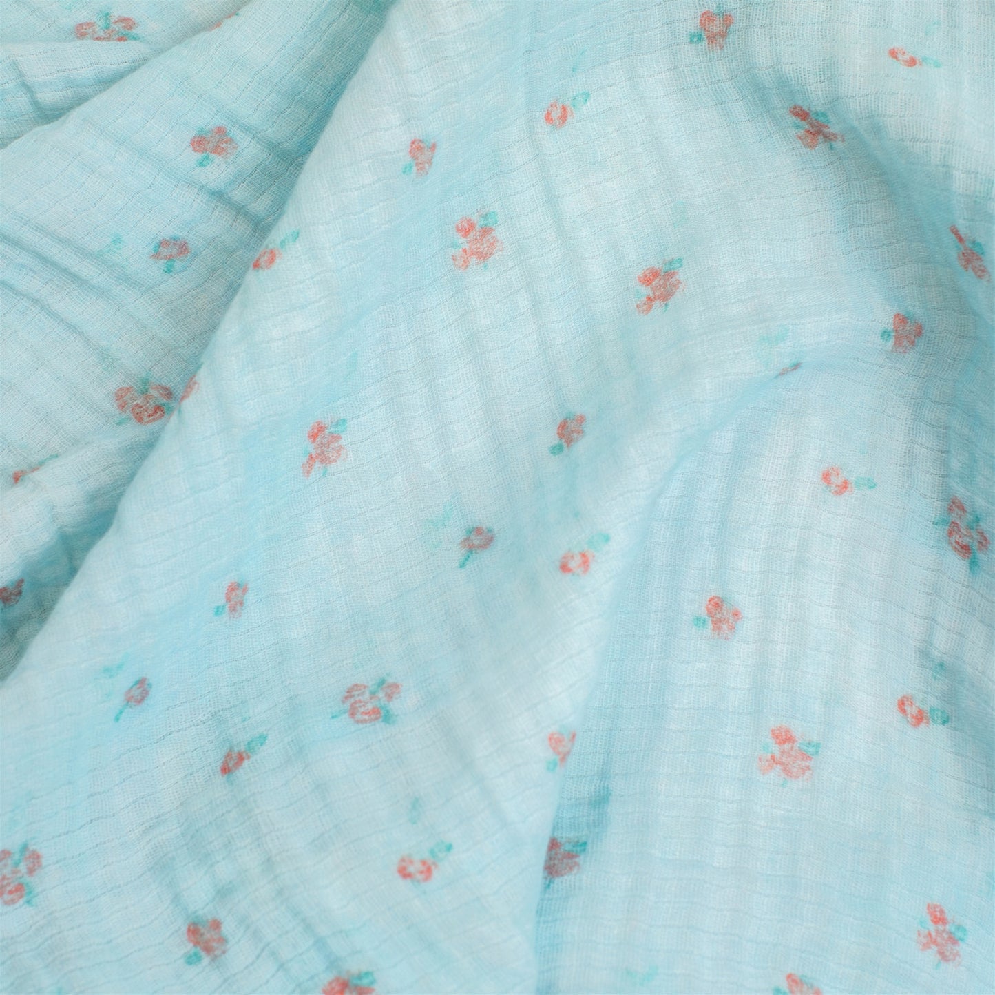 Blue Floral Baby Swaddle