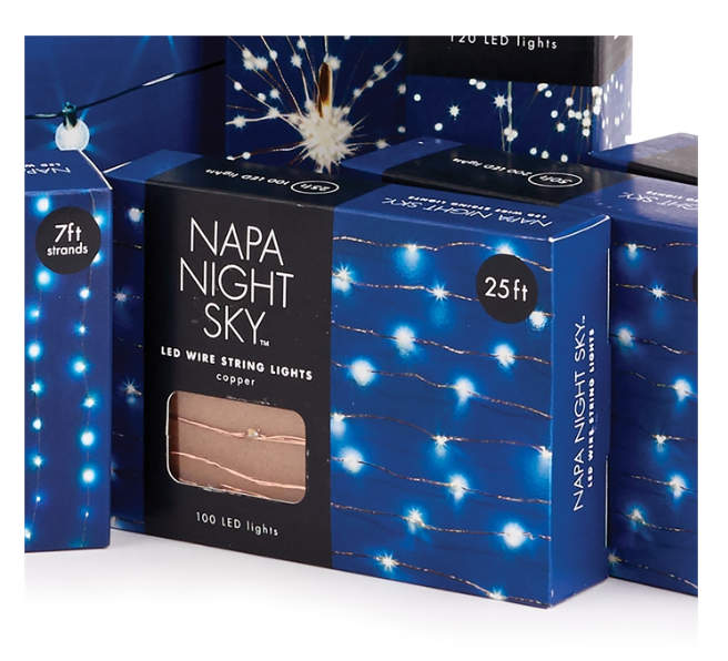 Night Sky Wire String Lights, 25'